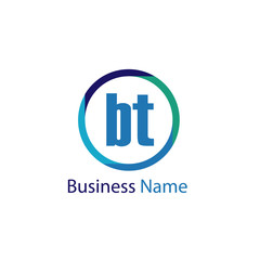Initial Letter BT Logo Template Design