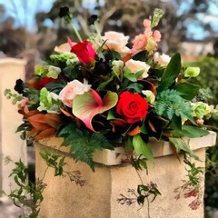 Acrylic painting on canvas art poster in floral motif. Modern style fashion artwork. Digital big size print in high resolution. Surreal flower in bright design. Beautiful flower bouquet. Wedding decor