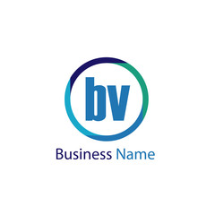 Initial Letter BV Logo Template Design
