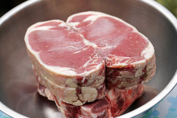 raw meat bacon beef marinated for cooking