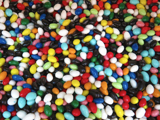 seeds in colored glaze texture background