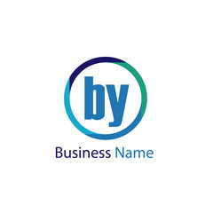 Initial Letter BY Logo Template Design