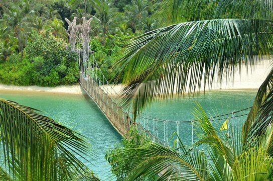 Bridge linking Palawan Beach to the Southernmost Point of Continental Asia