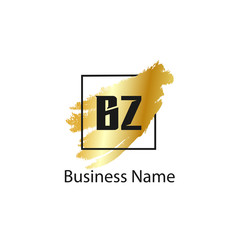 Initial Letter BZ Logo Template Design