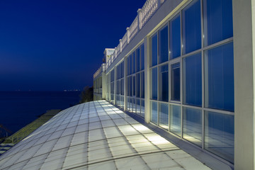 stained glass over the sea