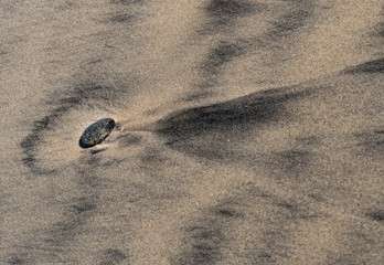 Rock floating through beach space