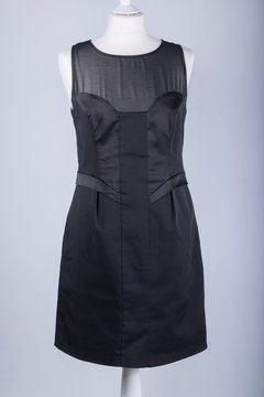 Tailors Mannequin dressed in a Black Dress with Netting