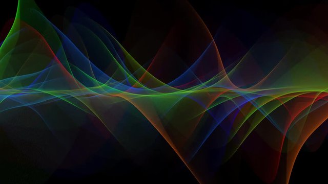 Seamless abstract geometric loop on black background	