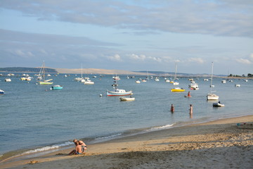 Cap-Ferret - Plage de sable fin face &agrave; la dune du Pilat