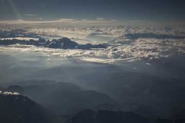 Survol du massif du Mont Blanc