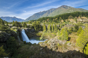 Truful Truful waterfall at Conguillio National Park, nature power at all levels from volcanos to...