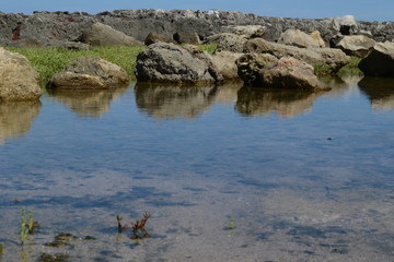 rocks in water