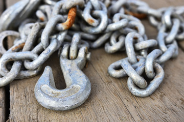 Industrial Tow Chain Close Up