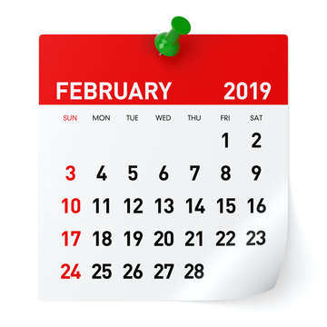 February 2019 - Calendar.