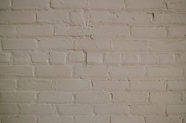 Old cream colored brick whitewash texture background room for text