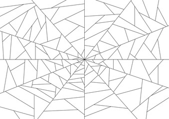 Fototapeta premium Halloween cobweb frame border and dividers isolated on white background. Vector illustration