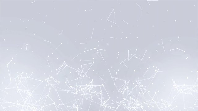 75. Clean White Abstract polygonal Digital Concept Geometrical Polygon Plexus Moving low poly Technologies Minimalist design element Seamless loop background for corporate business presentation