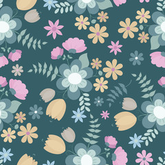 Fototapeta na wymiar Seamless Floral Pattern