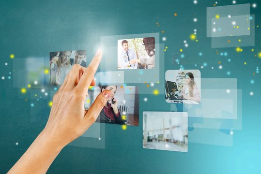 Female hand with modern technology as concept