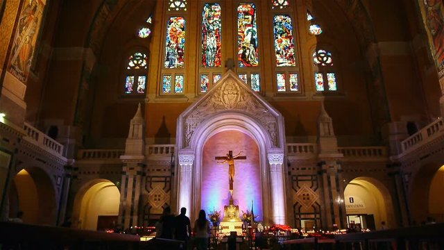 Chapel of the Basilica Saint Therese of Lisieux, Normandy France, TILT