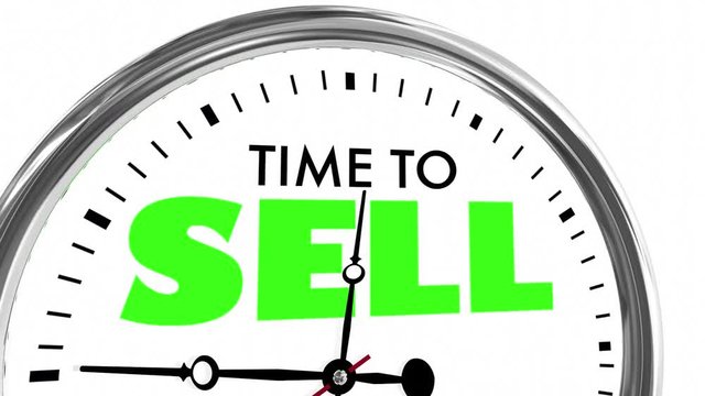 Time to Sell Sales Deal Clock Words 3d Animation