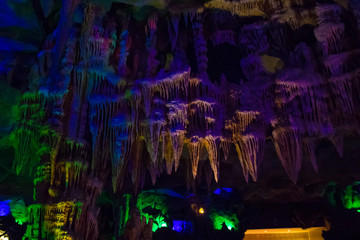  Beautiful view in the stalactite cave