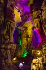  Beautiful view in the stalactite cave
