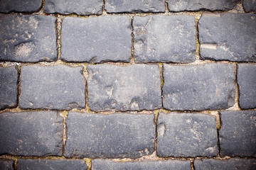 gray stones in the form of bricks texture background