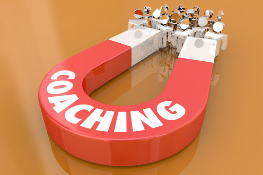 Coaching Motivate Inspire Leadership Magnet Pulling People 3d Illustration