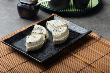 japanese black sesame waffle ice cream