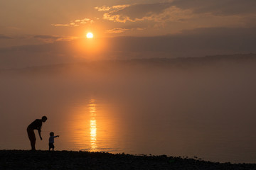 admire the beauty of the sunset