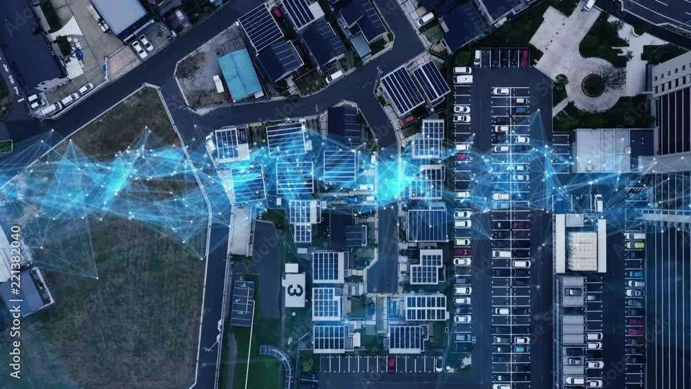 Aufkleber social infrastructure and communication technology. iot(internet of things). autonomous transportati