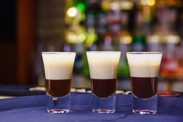 alcoholic cocktail with chocolate and liqueur