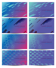 Set of business card abstract background. vector