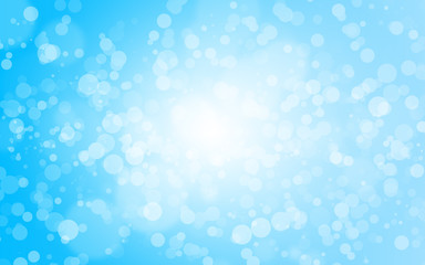 Blue bokeh light background beautiful bright blurred glitter effect. decoration for your design