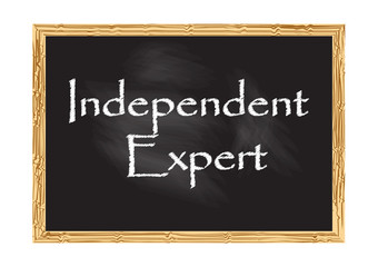 Fototapeta premium Independent Expert blackboard record Vector illustration for design