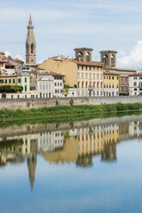 Fototapeta na wymiar Florence side reflection