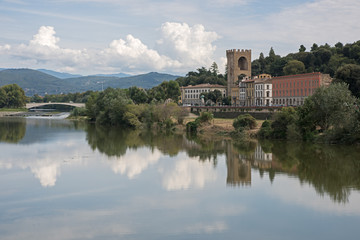 castle on the river Florence Italy