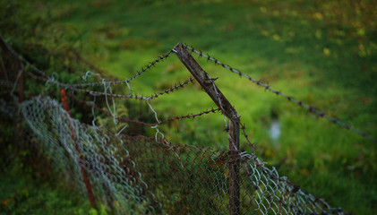 Old Rustic Fence of of Tenzing–Hillary Airport Runway, Lukla Nepal