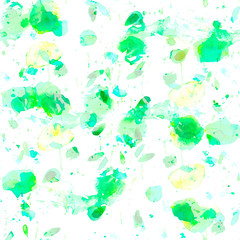 Fototapeta na wymiar Seamless abstract background pattern wiith teal green splashes
