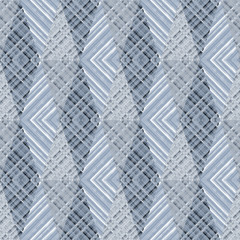 Seamless abstract geometric pattern, gray background.