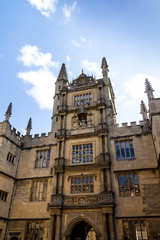 Fototapeta na wymiar Tower of the Five Orders housing the Bodleian Library in Oxford