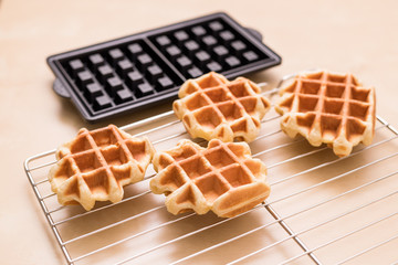 Baking waffle at home