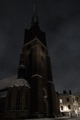 dark church at night