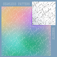 Seamless pattern on the topic of algebra