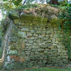 An old stone wall.
