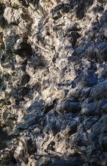 Stone texture. Fortress wall of cobblestones.