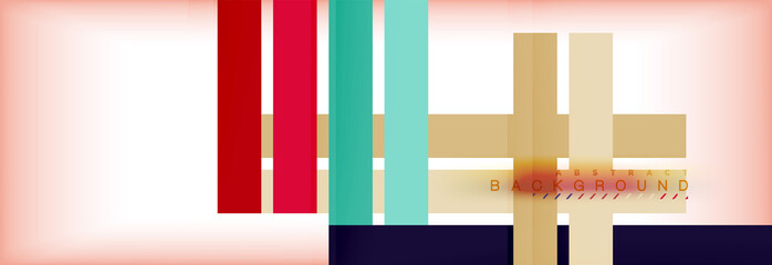 Color stripes and lines, geometric abstract background