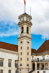 Obraz premium Clock tower of the University of Coimbra Portugal