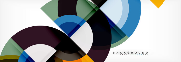 Fototapeta premium Vector circular geometric abstract background